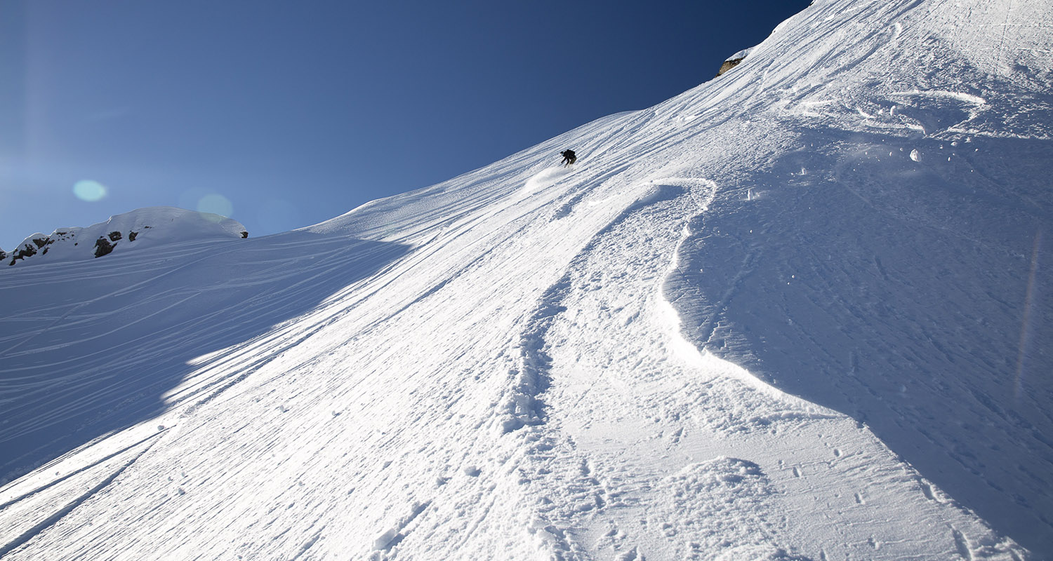 guide privé snowboard hors-piste à Courchevel 1850